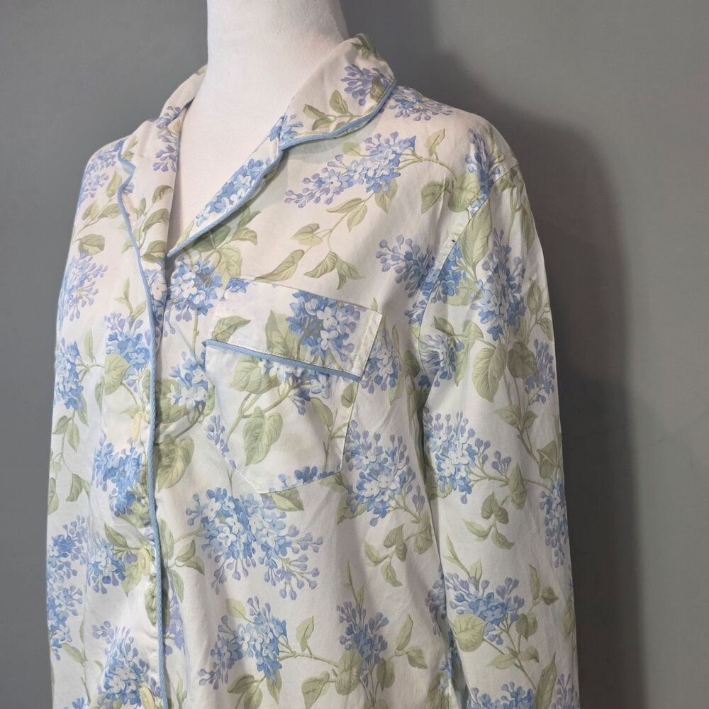 LL Bean Pajama Lounge Set Cotton MD Floral Soft Cozy Casual Cottage Boho - Picture 9 of 10